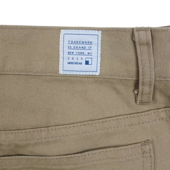 Trademark Beige Denim Straight Leg Work Jeans - Picture 4 of 5